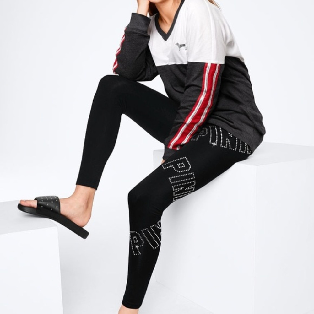 Victoria's Secret pink Bling Long Sleeve Tee Tunic